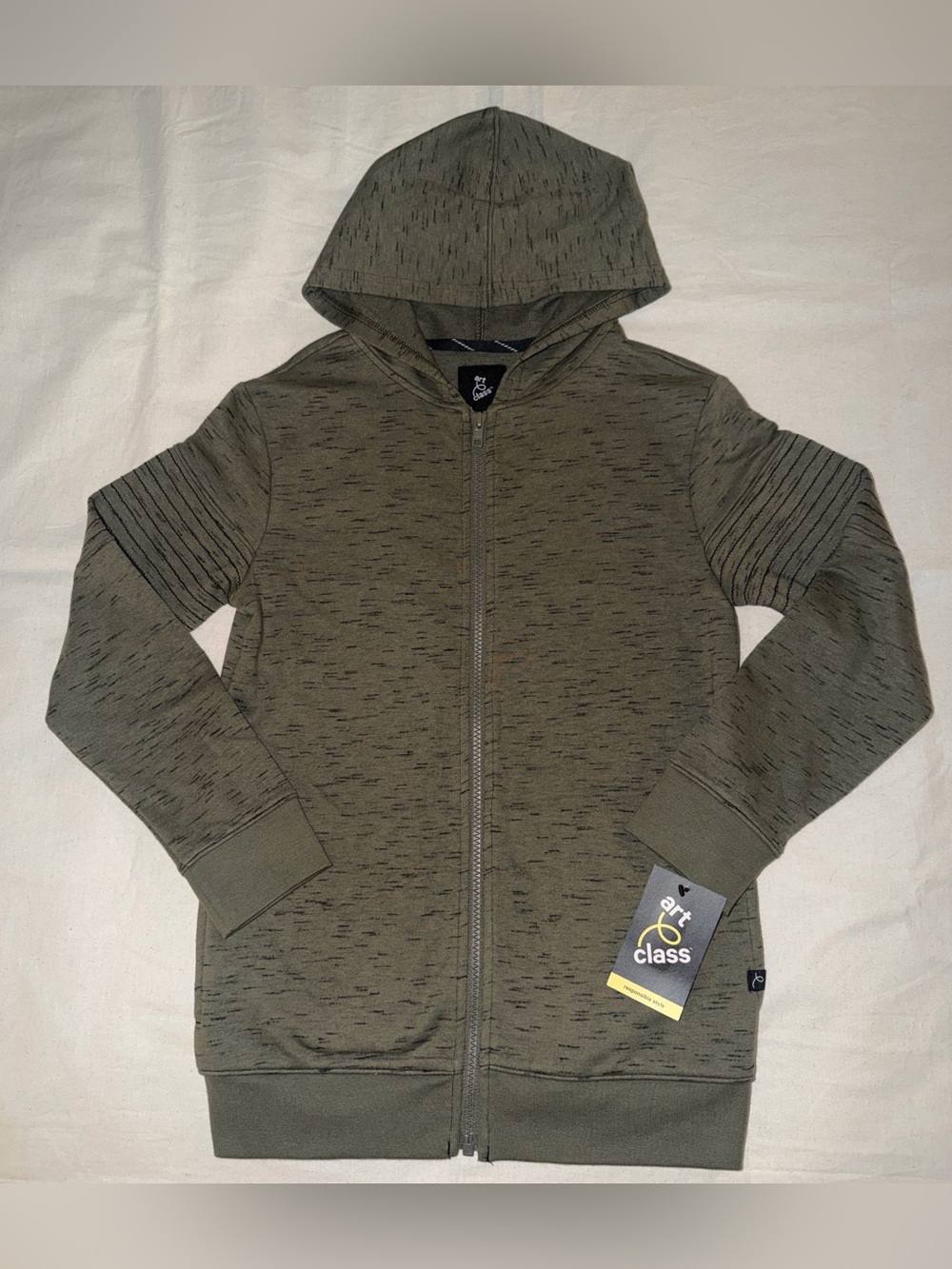 Art Class Zip Up Hoodie Sweatshirt - Green